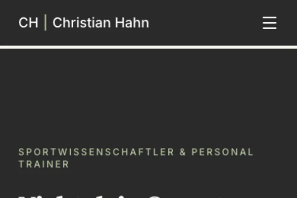 Christian Hahn PT – Mobile Ansicht